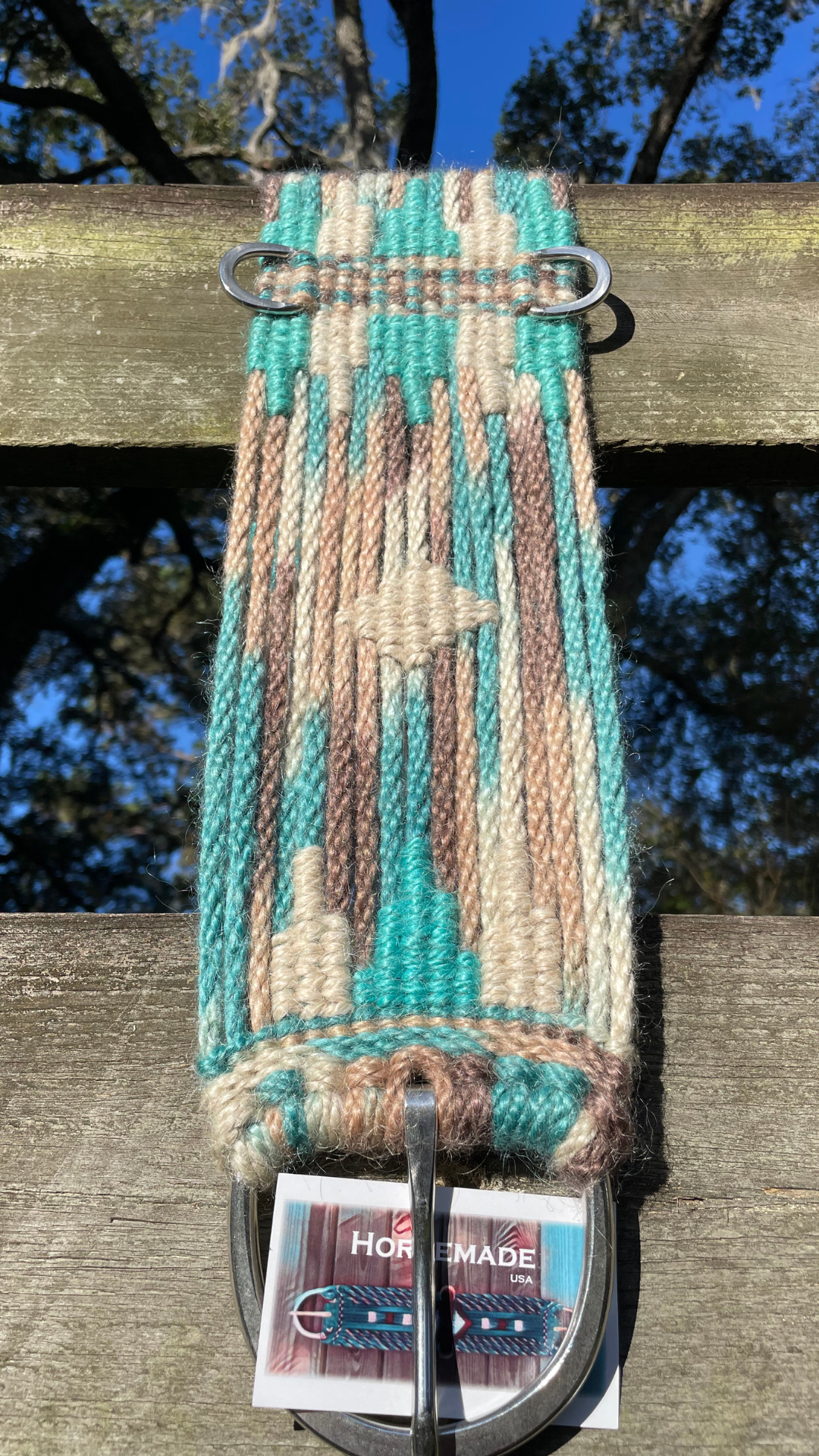 Turquoise and Brown Straight Cinch