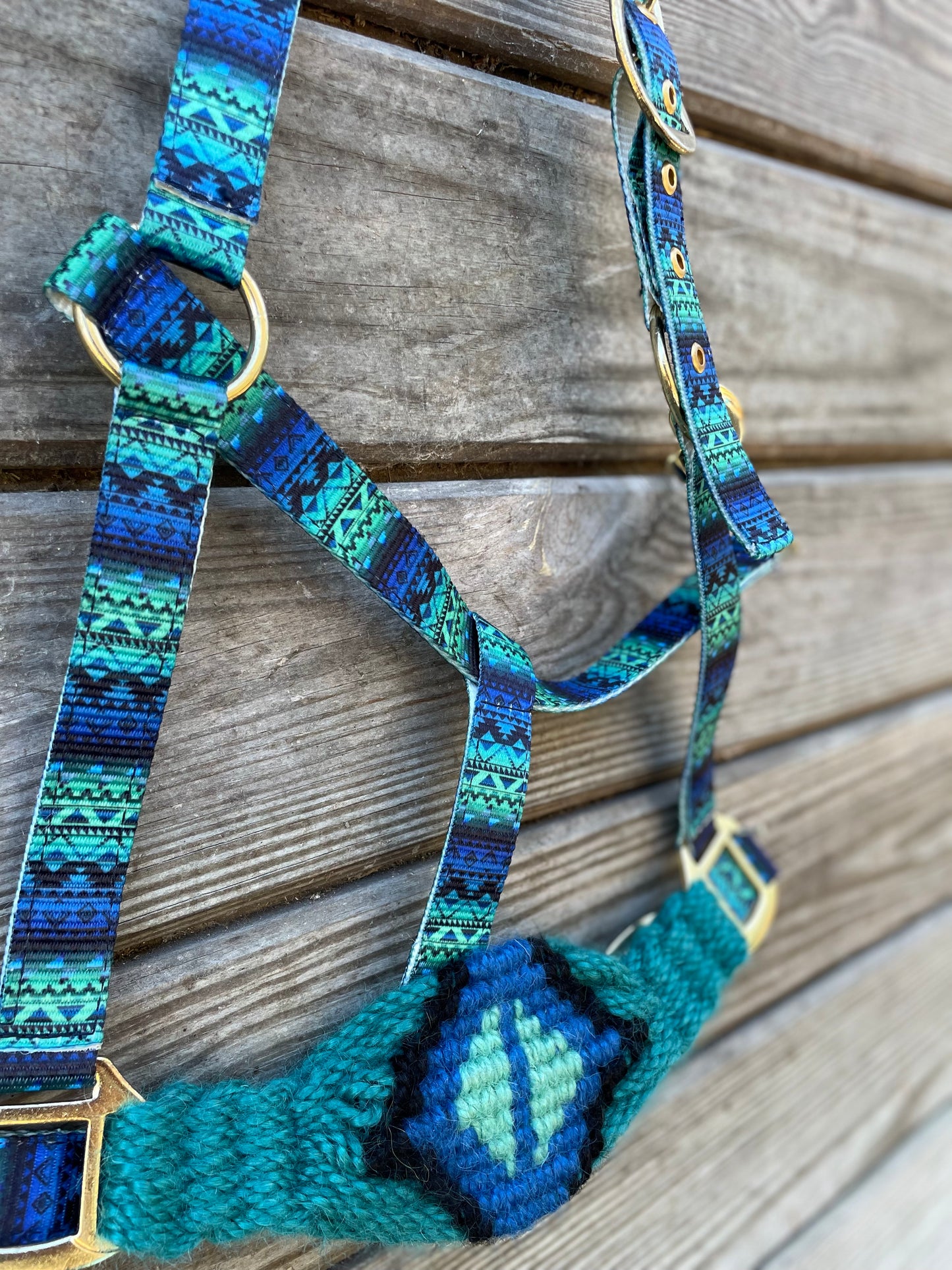 Rugged Halter Teal/Blue/Black