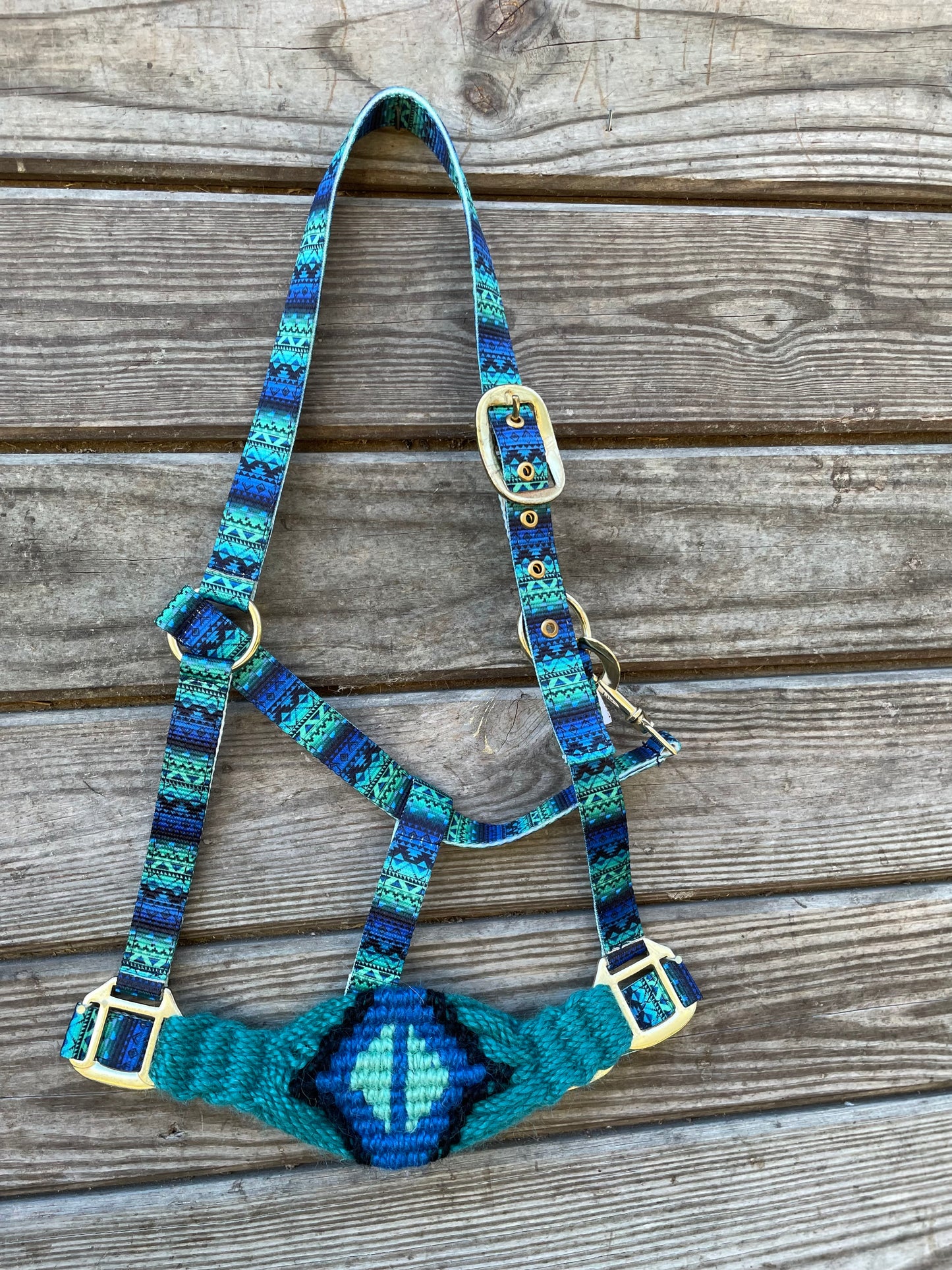 Rugged Halter Teal/Blue/Black