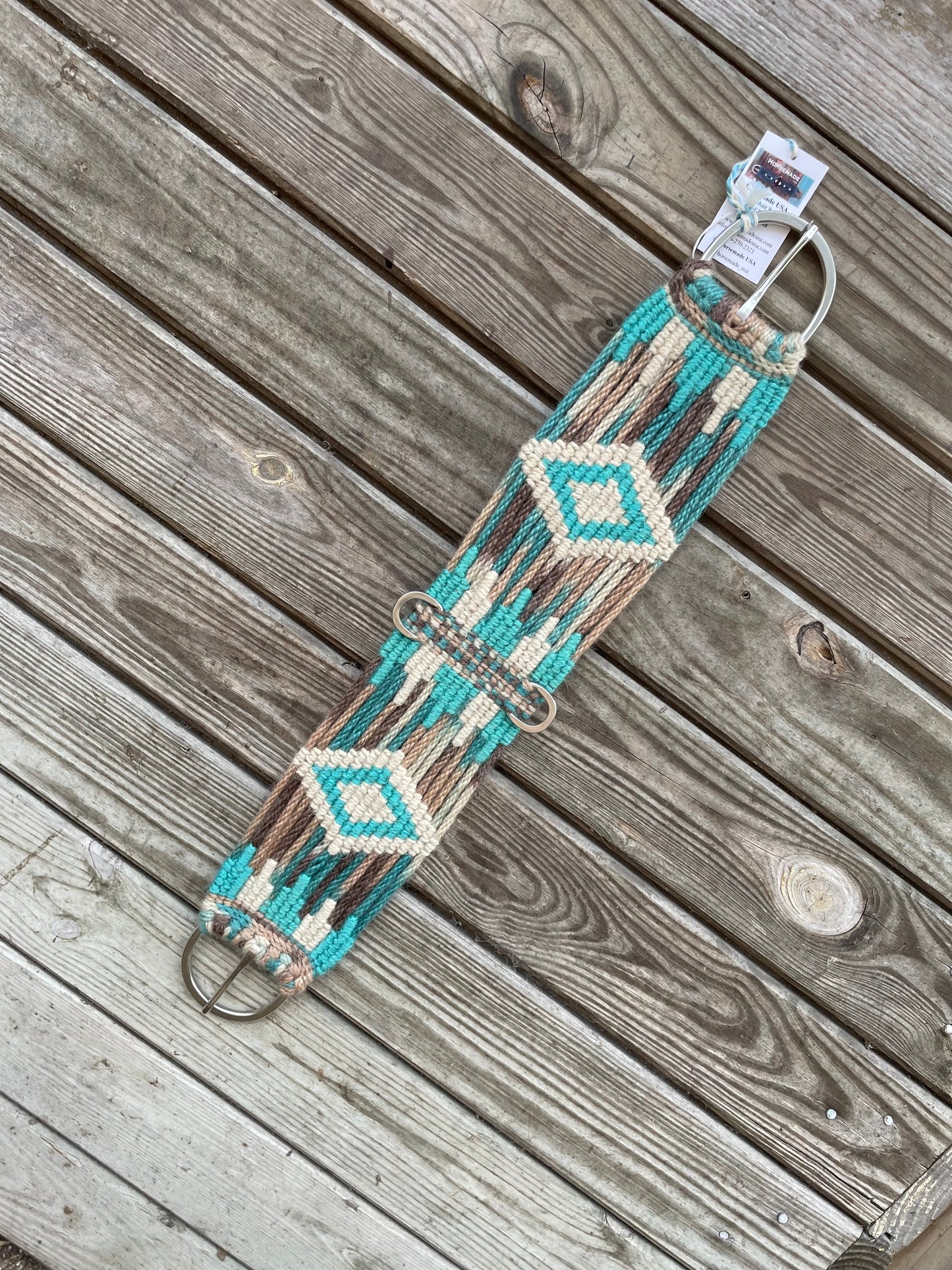 Turquoise and Brown Straight Cinch